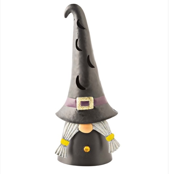 Plow&hearth Other - 🎃 Lighted Halloween Witch Gnome - Black